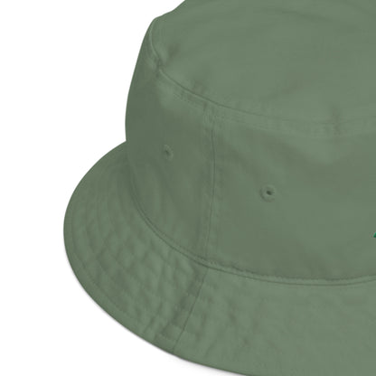 Pickleball flower green bucket hat