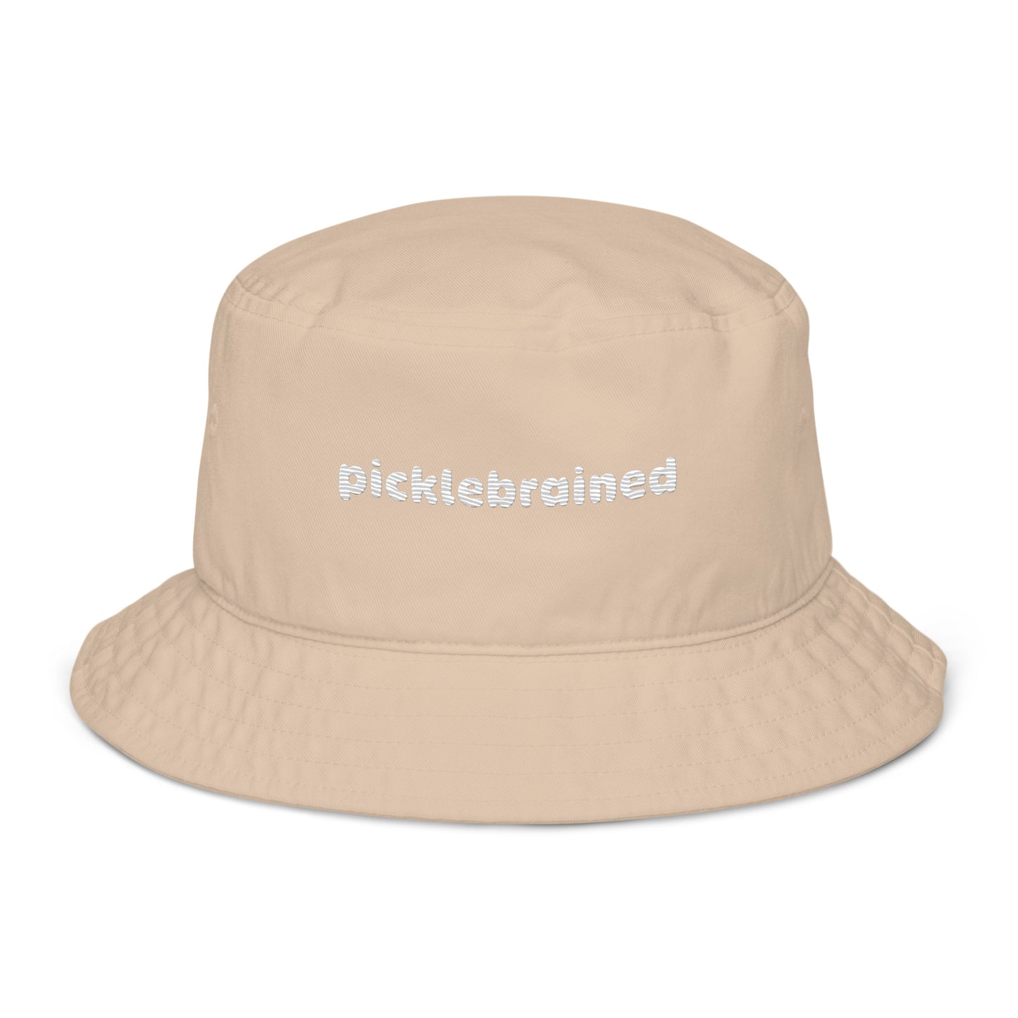 Picklebrained tan bucket hat
