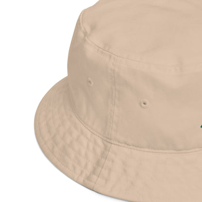 Pickleball flower tan bucket hat