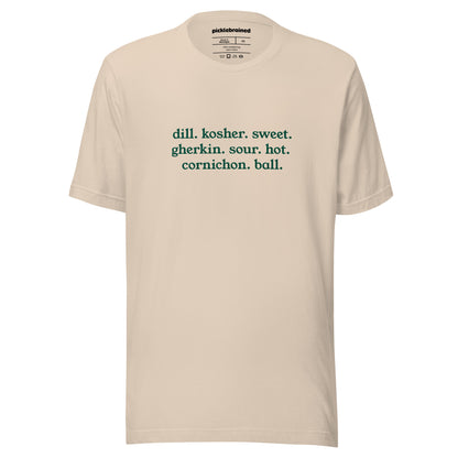 Pickle list t-shirt