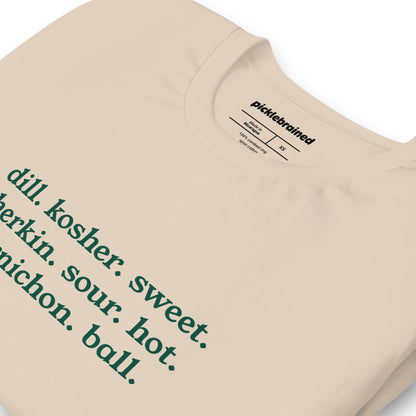 Pickle list t-shirt