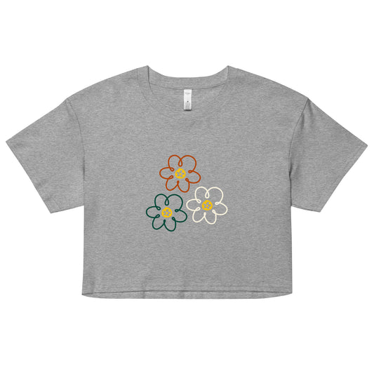 Pickleball multi-flower crop top