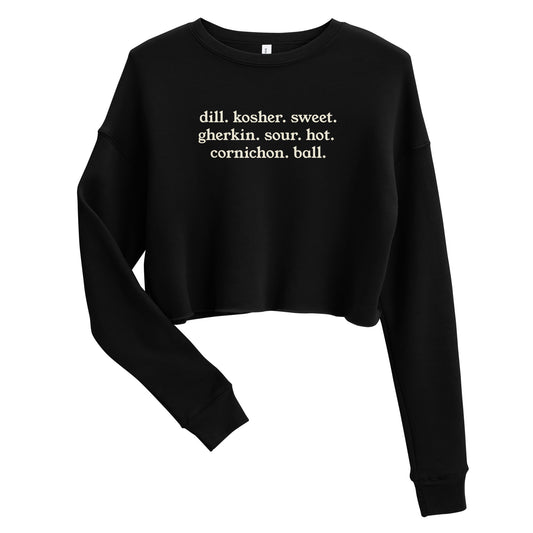 Pickle list crop sweatshirt