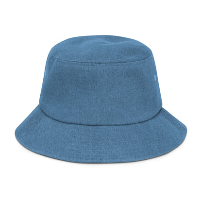 Flower pickleball denim bucket hat