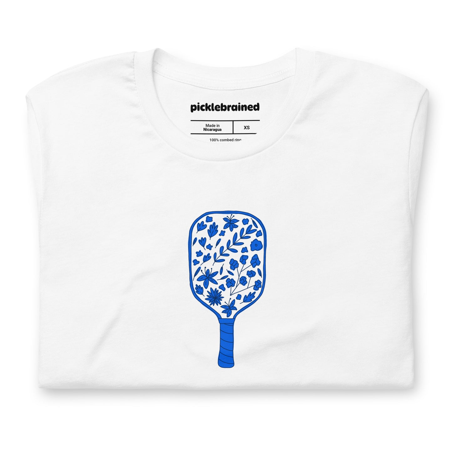 Floral paddle premium T-shirt (blue)