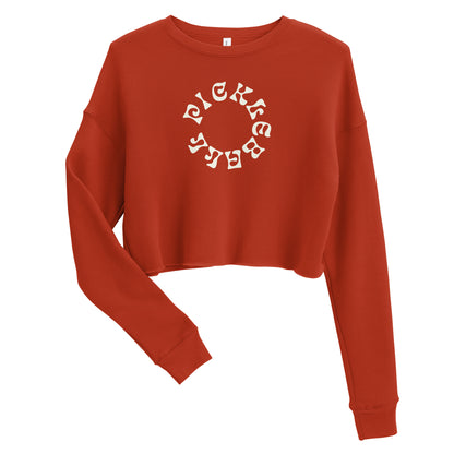 Pickleball circle cropped sweatshirt